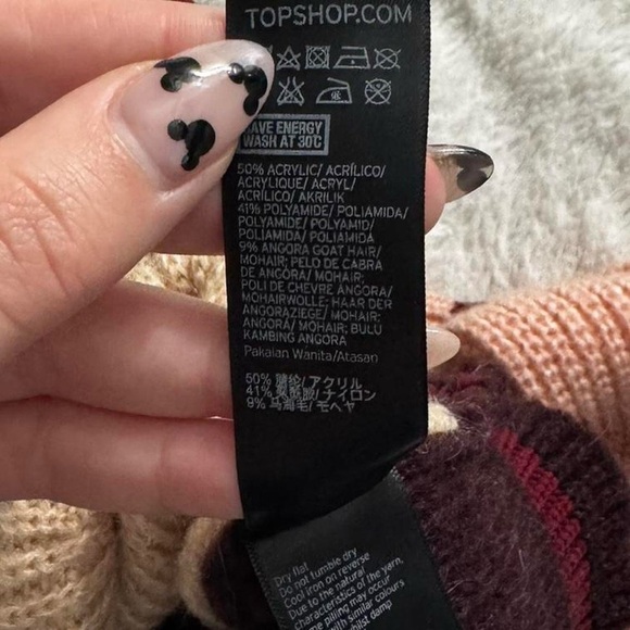 Top Shop Colorblock Angora Sweater - Picture 5 of 8